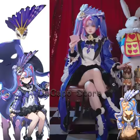 Wuwa Roccia Cosplay Costume Wuthering Waves Wig Shoes Anime Game Clothes Girls Uniforms Halloween Party Fullset Lolita Outfit