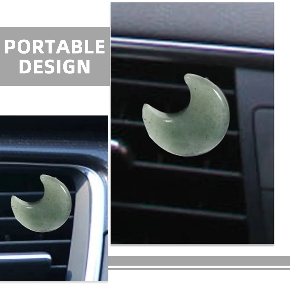 

2Pcs Cute Moon Car Aroma Clips Vent Diffuser Freshener for Car Air Outlet Stylish Long-Lasting Interior Decor Accessory