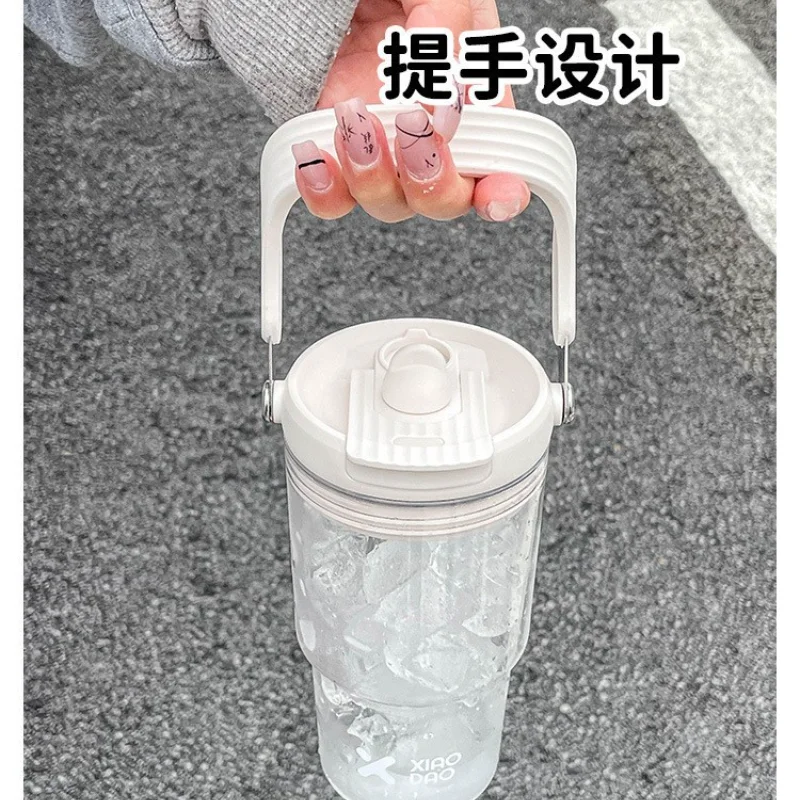 600-900ML Sanrio Large Capacity Plastic Water Cup Hello Kitty Portable Beverage Bottle Outdoor Fitness Sports Straw Cup