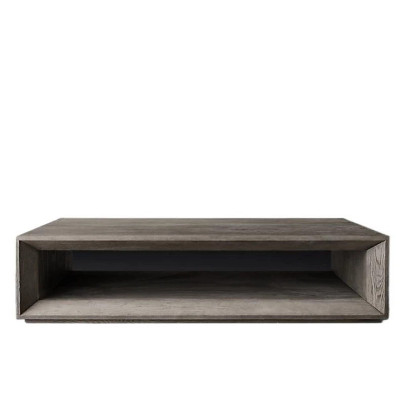 

Nordic minimalist coffee table, solid wood Italian light luxury villa coffee table American rural retro