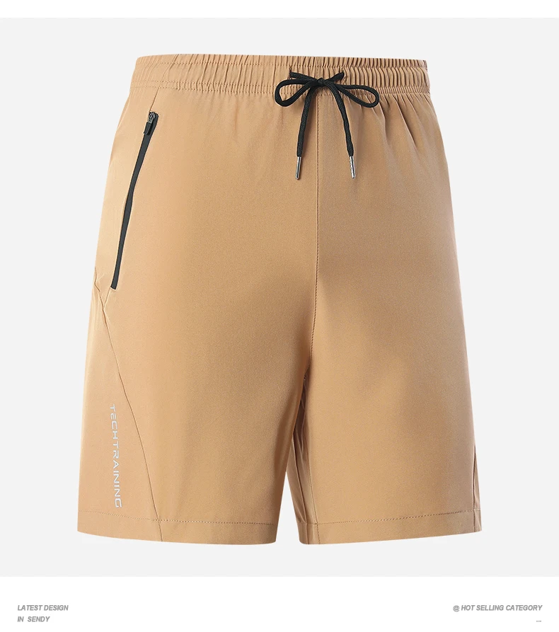 Men's Bottoms Summer Gym Workout Running Cycling Quick Drying Breathable Drawstring Waist Sports Shorts Reflective