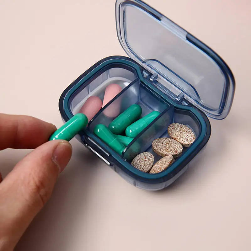 1/2 pièces Mini boîte à pilules médicales boîte de stockage de médicaments distributeur de pilules organisateur de pilules comprimé de vitamines boîte à pilules conteneur boîte Portable