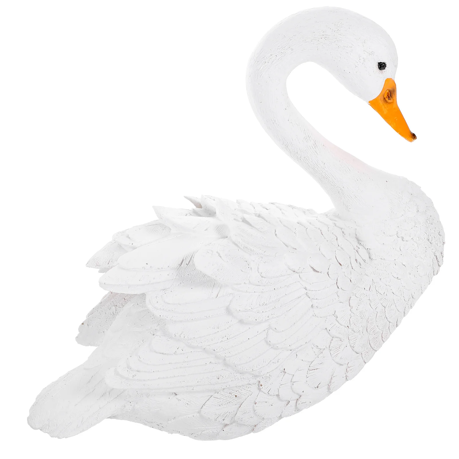 

Resin Swan Ornament Unique Desktop Decor Elegant Swan Tabletop Adornment for Home Gift Photography Prop