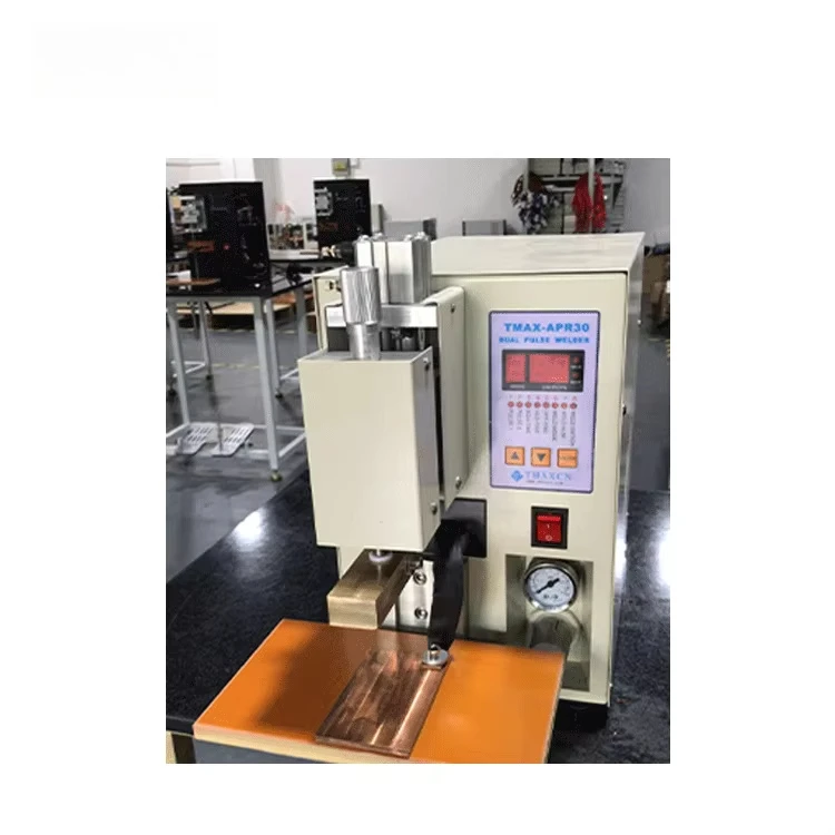 

Pneumatic Precise Micro 18650 Battery Pack Spot Welder CNC Nickel Tabs Welding Machine for Cylindrical Battery Pack Line