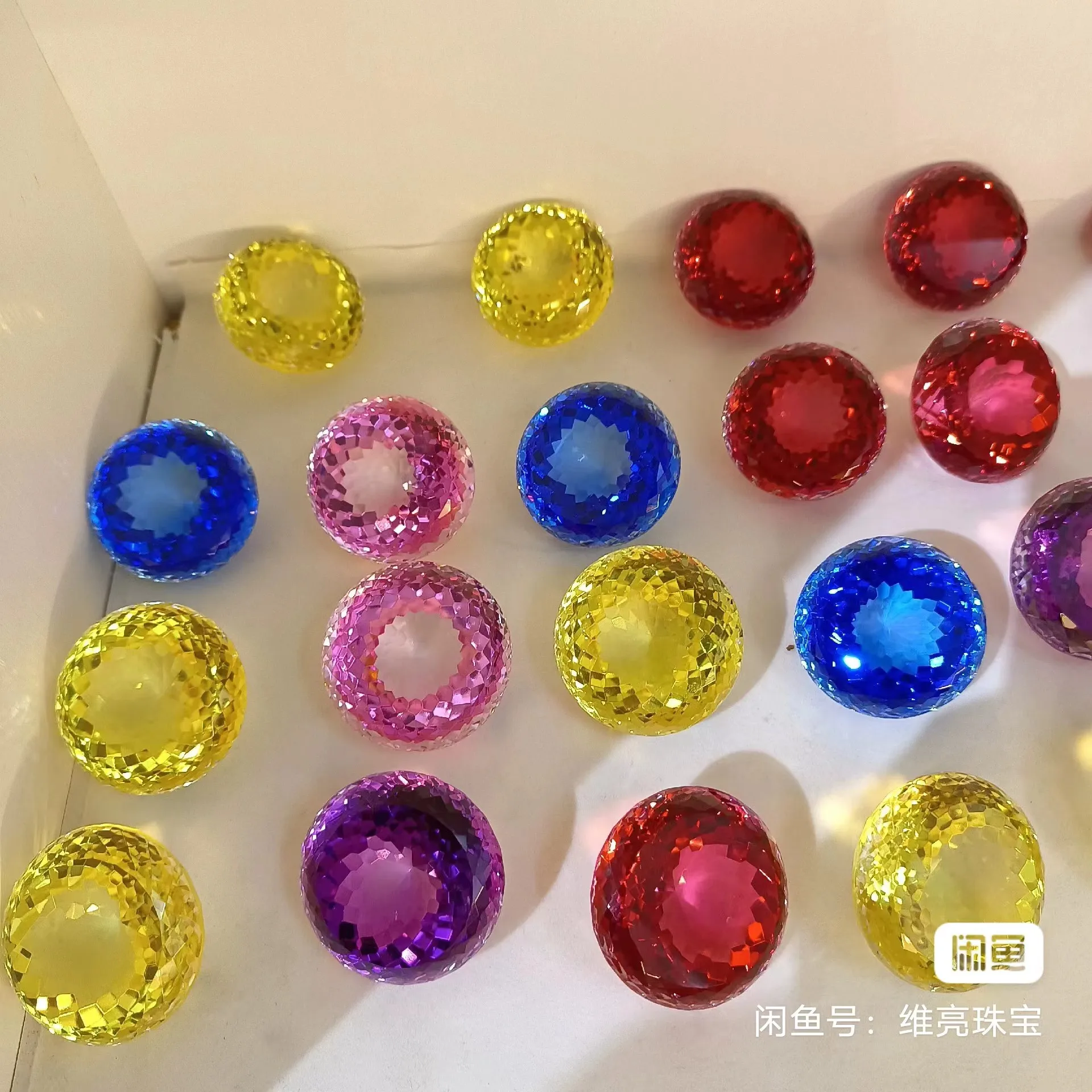 50mm 30mm diameter large gemstone blue green red purple yellow sapphire corundum gemstone home jewelry Home decoration 9 mohs solar led wall light outdoor waterproof home patio garden arrangement terrace balcony atmosphere decoration solar night lamp