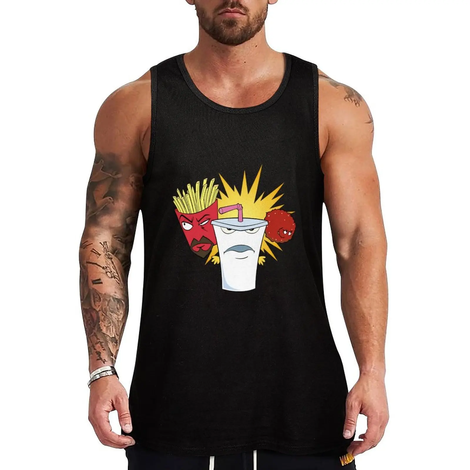 Vintage Aqua Teen Hunger Force Tank Top Casual Sleeveless Tank Top Loose Fit Daily Wear
