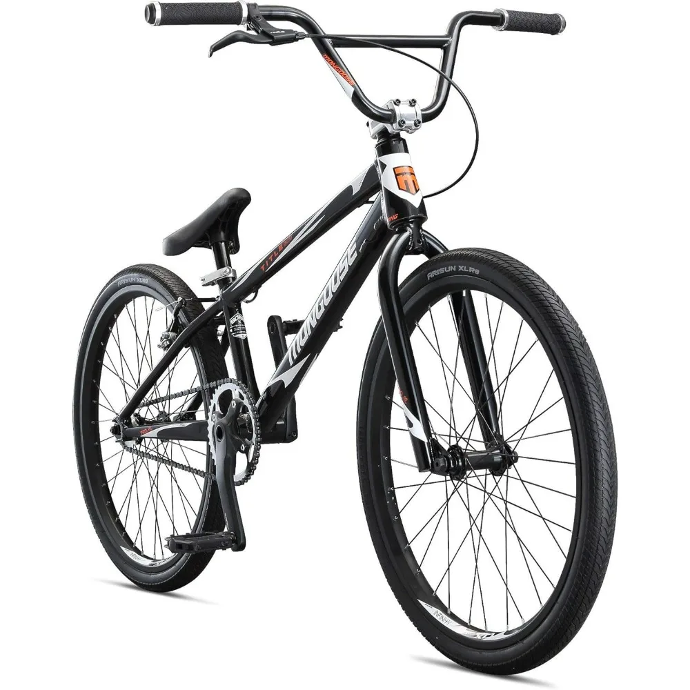 Title Pro or Elite BMX Race Bike with 24-Inch Wheels in Red, Orange, or Black, Beginner or Returning Riders, Featuring