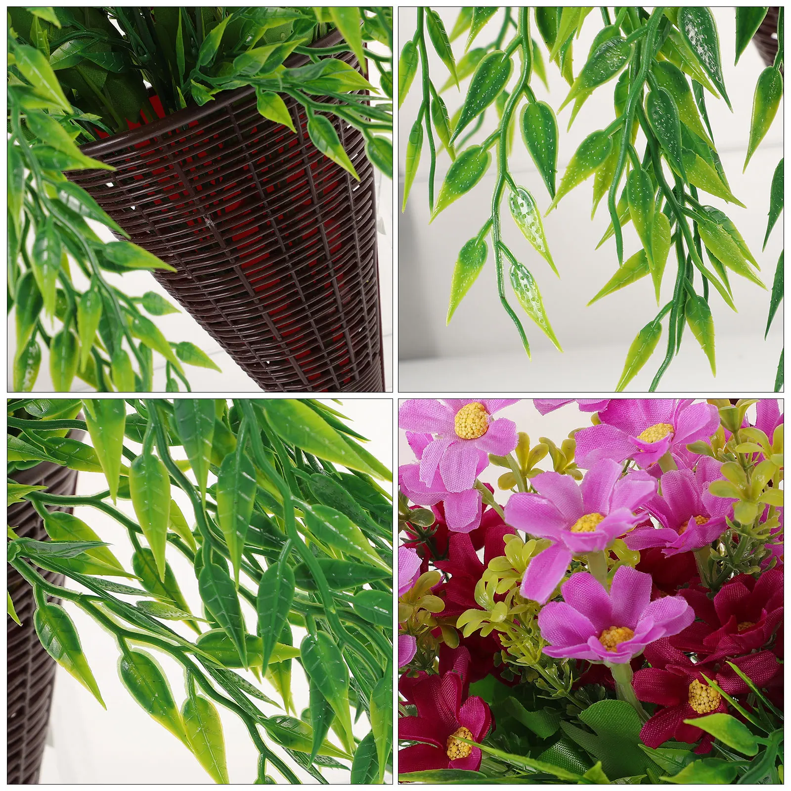 

Artificial Hanging Flower Basket Green Plant Home Decor Leaf Room Office Kitchen Bedroom Study