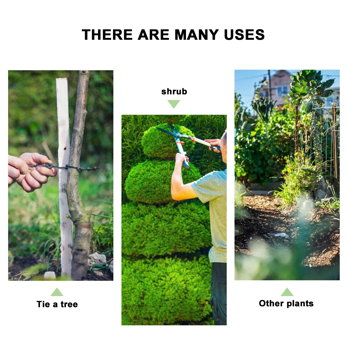 

Garden Tie Straps Green Wide Tree Plant Support Staking Material 3 Meter For Shrubs Flowers Branches Protection Guying