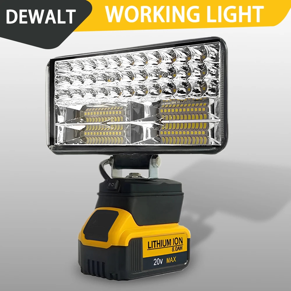 3/4/5/8Inch Led Light Portable Work Spotlights Cordless Outdoor Fishing Handheld Emergency Tool Light Fit Dewalt 18V Battery