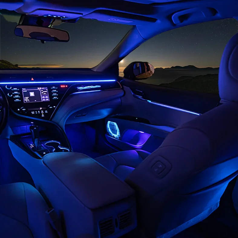 2018 for Toyota for Camry 2023 LED Interior Auto Lighting Upgrade Magic Color Symphony with Colorful Ambient Light Illumination！