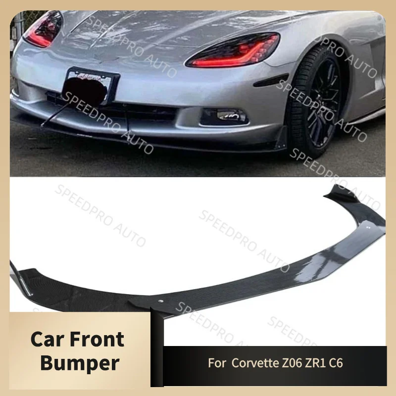 Для Corvette Z06 ZR1 C6 автомобильный передний бампер, автодиффузор, разветвители, крышка, спойлер, комплект кузова, внешние детали, черный Для Corvette Z06 ZR1 C6 автомобильный передний бампер, автодиффузор, разветвители, крышка, спойлер, комплект кузова, внешние детали, черный
