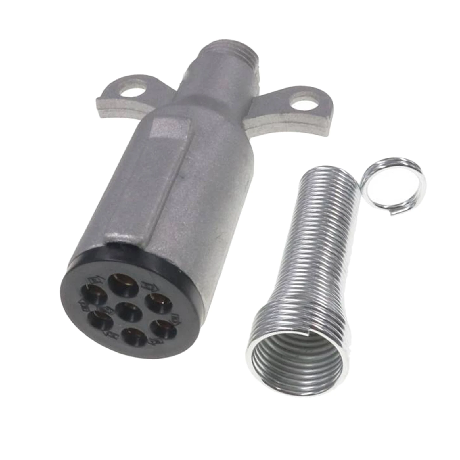 Trailer 7 Pin Plug Socket Adapter Metal Shell Pure Copper Terminal Universal Connector for RV and Car