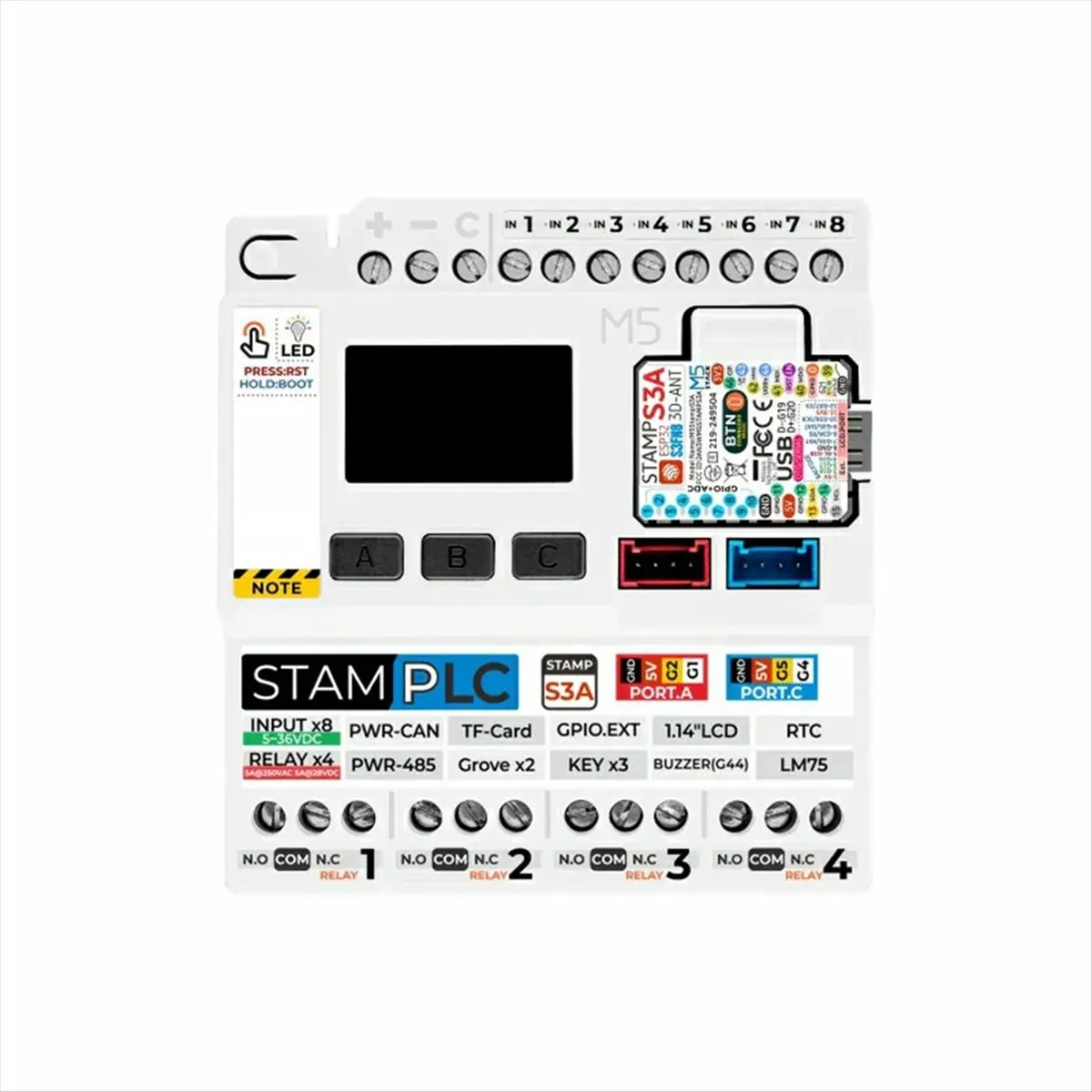 B21B M5stamp PLC Controller Advanced M5stampS3 Module for Industrial Automation, IoT Projects, and Smart Home Applications