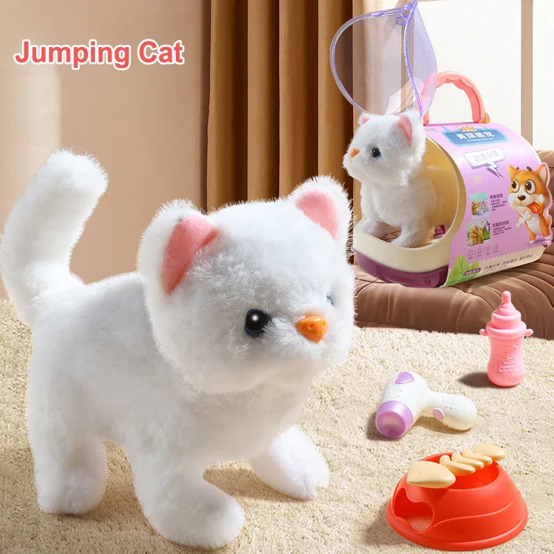 New 13PCS Boxed Electronic Plush Pet Cat Toy Set Children\'s Simulation Electric Plush Kitten Toy Children\'s Birthday Gift