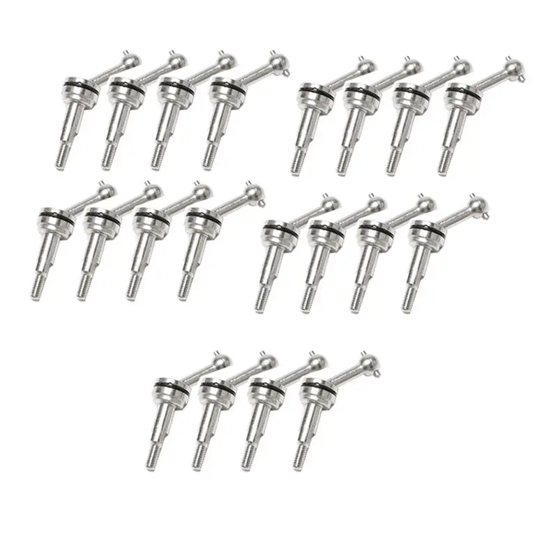 FBIL-20Pcs 2Mm Extended Metal CVD Universal Joint Shaft Transmission For Wltoys K969 K979 K989 P929 1/28 RC Car Upgrade Parts