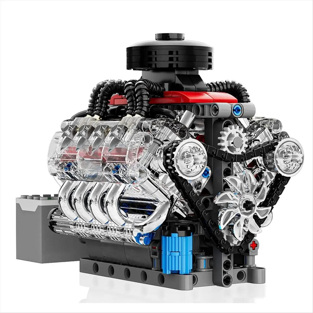 A75K Mini V8 Engine Kit Running,Teenagers Physics Science Experiment Model, Great Gift for Kids and Adults