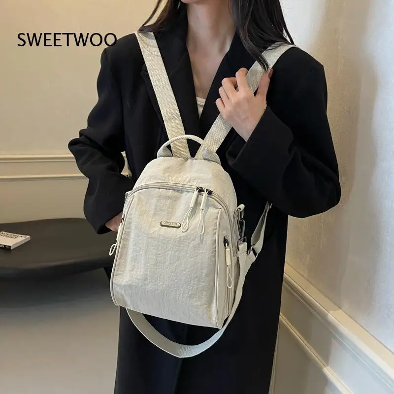 Neutral-Tone Convertible Single-Shoulder Urban-Ready Casual Commute Daypack