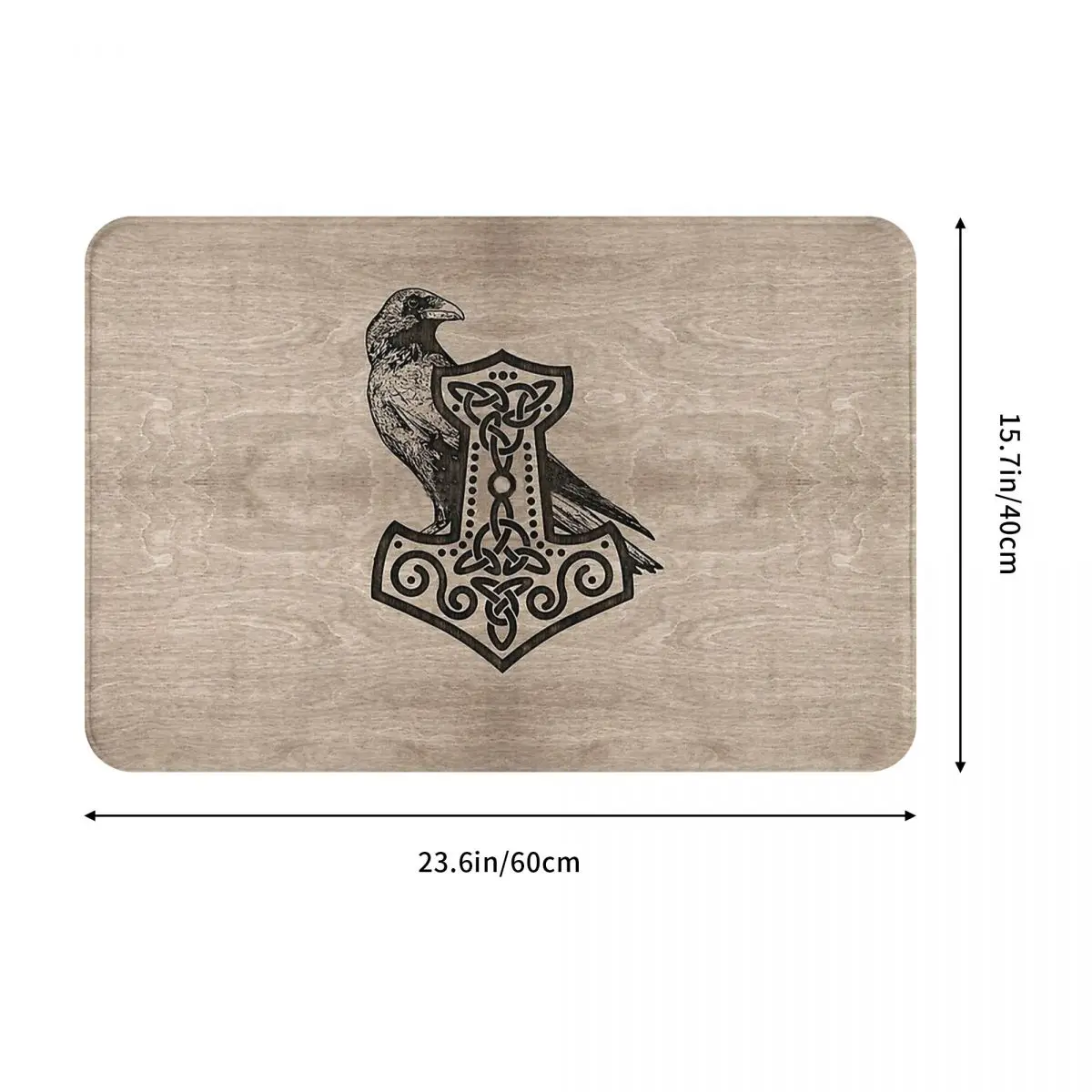 Vikings Viking Bedroom Mat Mjolnir The Hammer Of Thor Doormat Flannel Carpet Balcony Rug Home Decoration