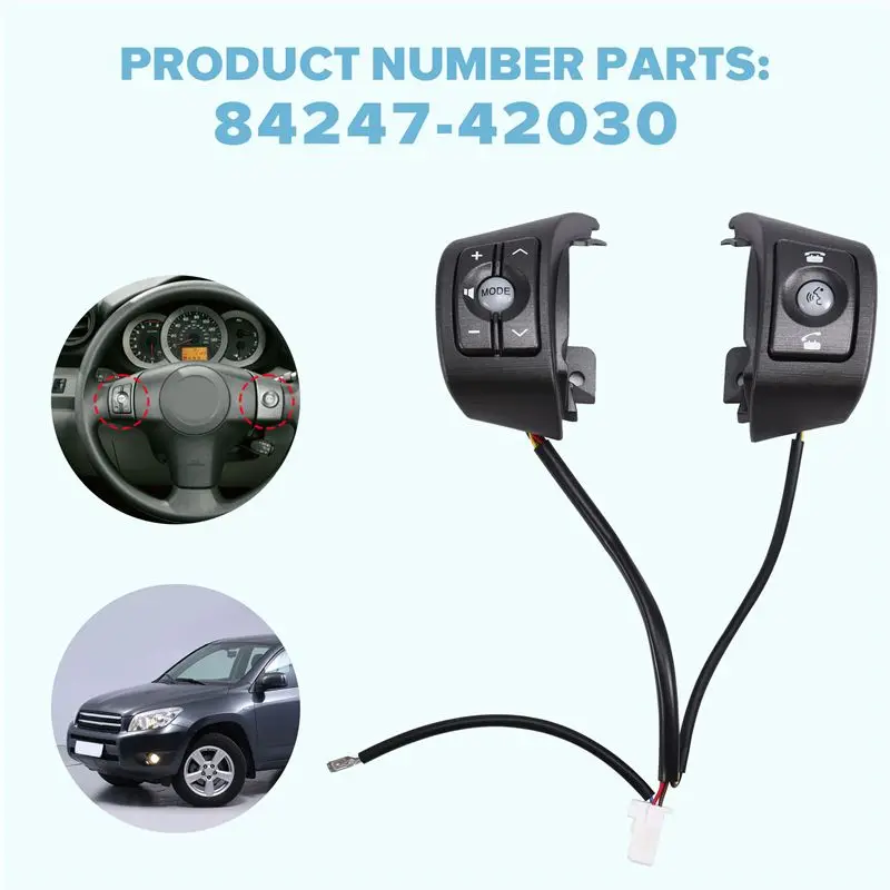 Steering Wheel Control Switch Volume Adjust Button For Toyota Rav4 RAV4 XA30 ACA30L 2006-2008 84247-42030