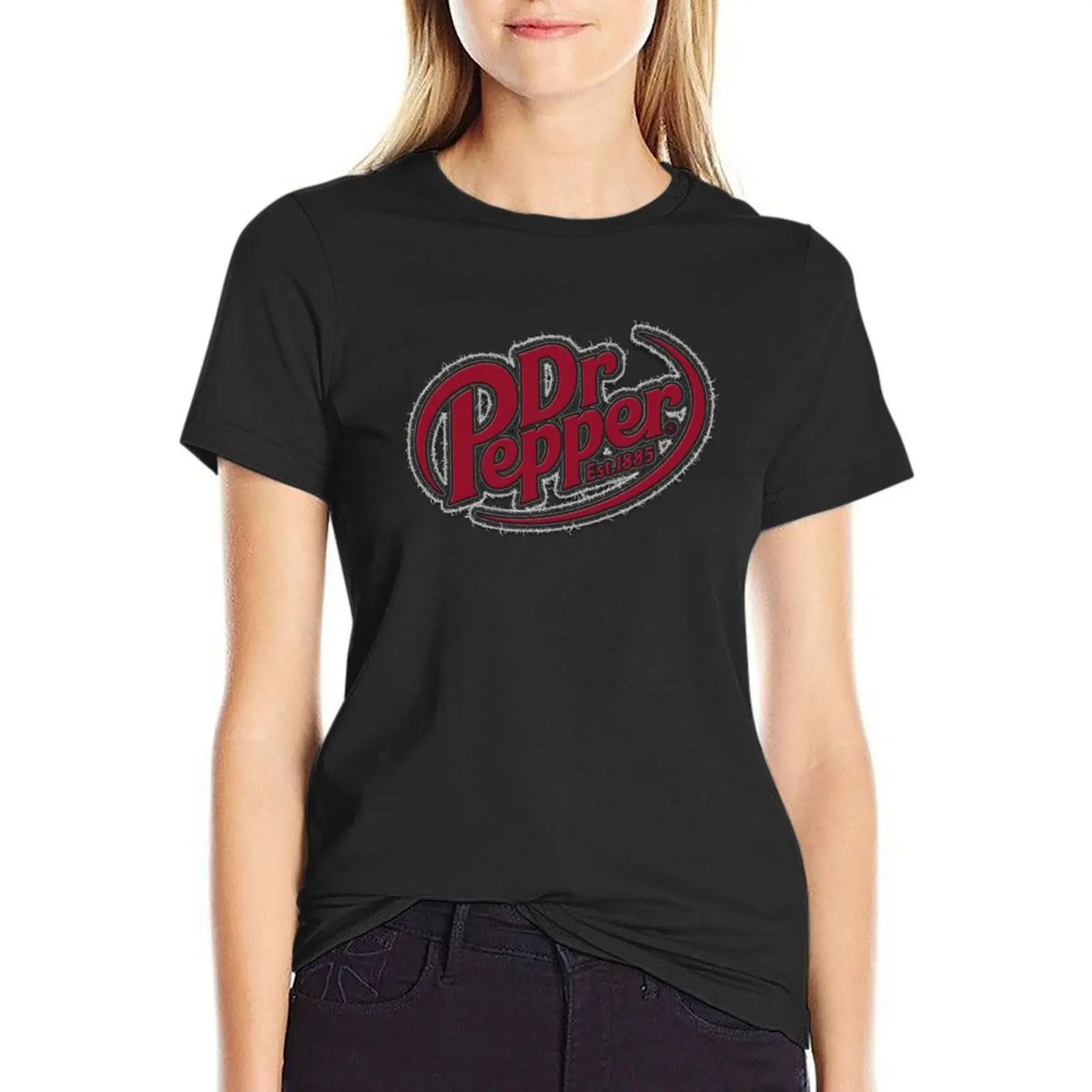 

est 1885 dr pepper T-Shirt funnys korean fashion summer top summer tops tops for Women