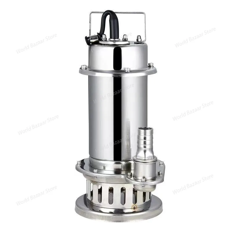 

304 stainless steel submersible pump, corrosion-resistant, 380V chemical pump, high-flow sewage pump, 220V high-head water pump