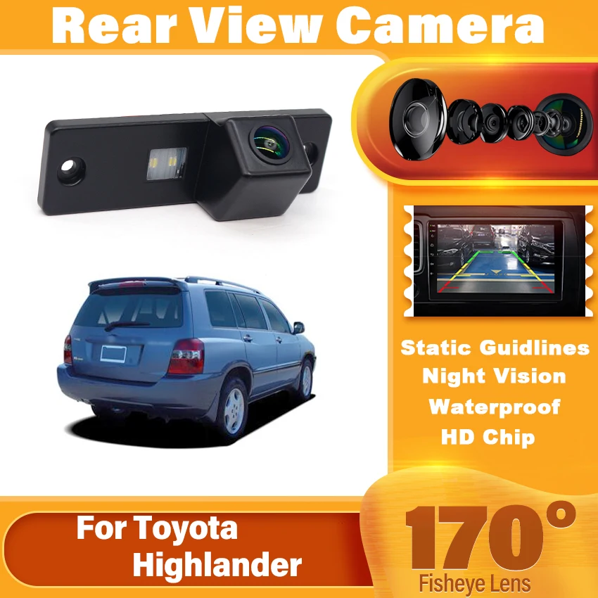 Car Reversing Parking Camera For Toyota Highlander 2000 2001 2002 2003 2004 2005 2006 2007 CCD Night Vision Rear View Camera