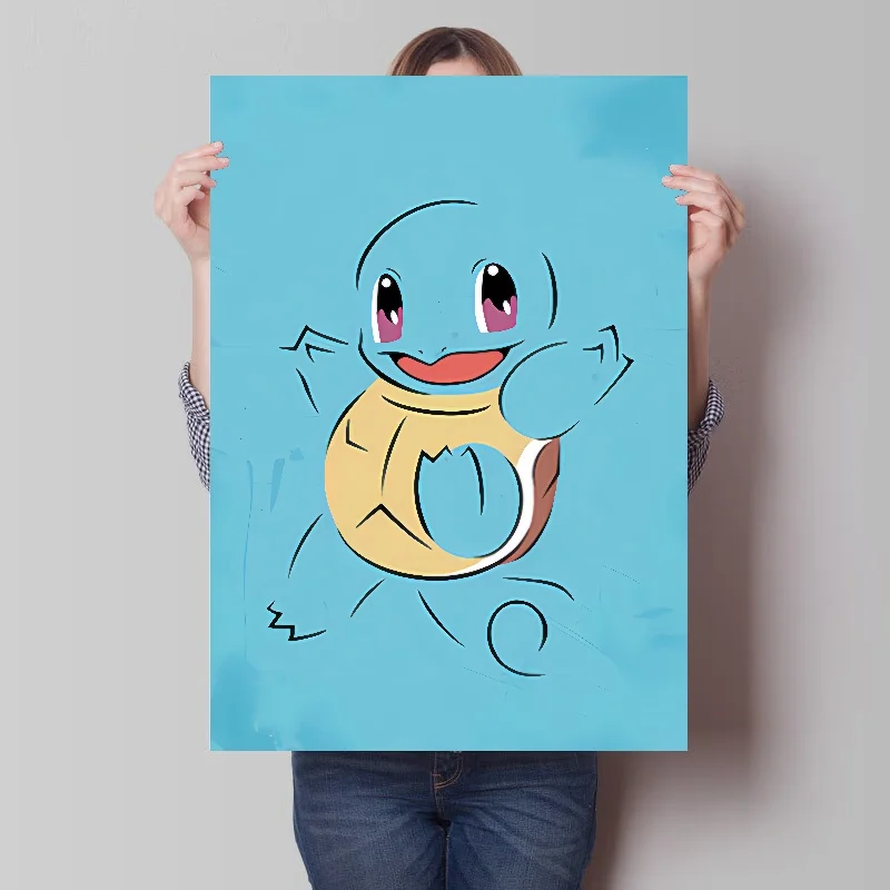 Minimalistyczny Pokemon obraz ścienny na płótnie Pikachu Bulbasaur Squirtle Charmander wystrój pokoju plakaty i druki obraz na ścianę