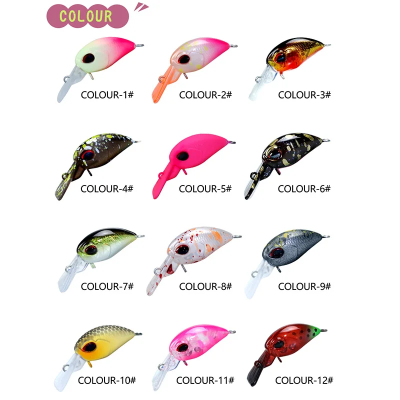 HISTOLURE 2.1g/40mm Sinking Crank Lure Mini Wide Tongue Plate Crank Bait Left And Right High Frequency Swing Trout Lure