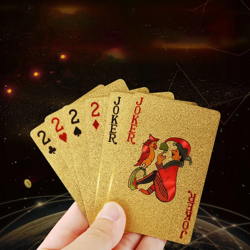 Cartes à jouer en plastique PET dorées, jeu de cartes à motifs, collection de jeux de société Dmagic, cadeau