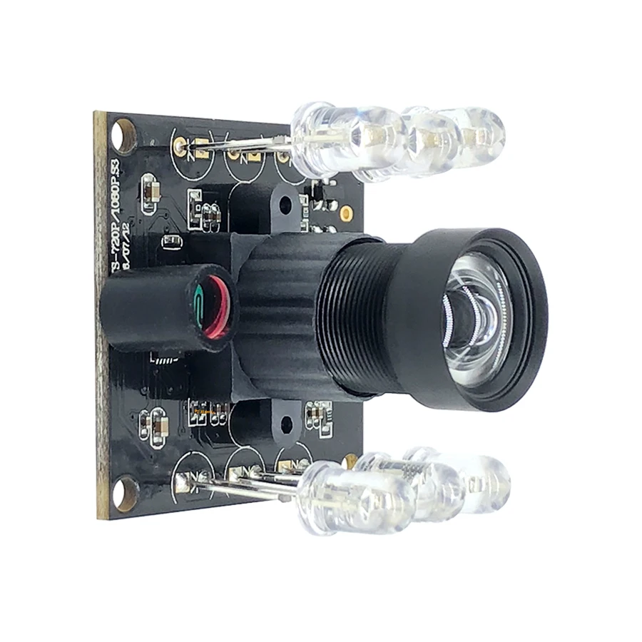 Ir 850nm led distorção zero 2mp webcam de vigilância 1080p mjpeg alta velocidade ov2710 linux uvc 30/60fps 120fps módulo de câmera usb