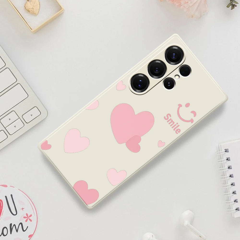 

Милый чехол для телефона в форме сердца для Samsung Galaxy S25 S24 S23 S22 S21 S20 Ultra Plus S20FE S21FE S23FE S24 FE S10 Plus Cover