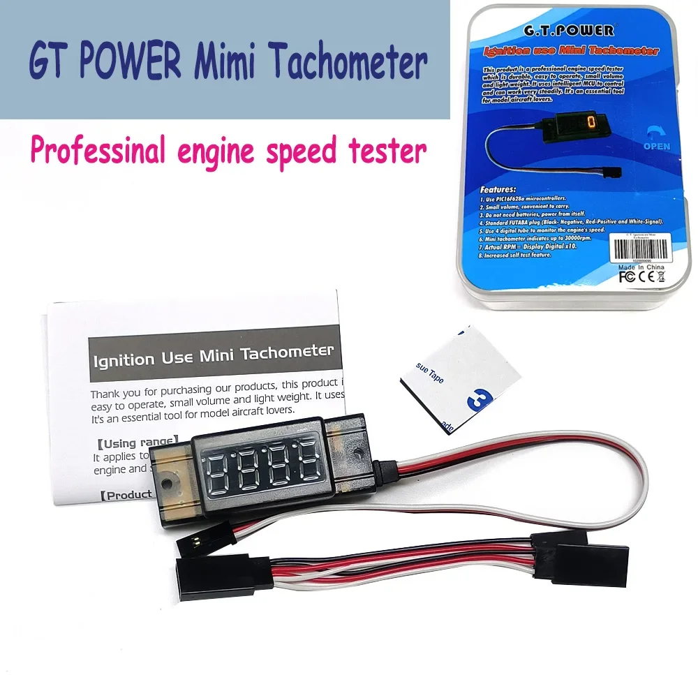 GT Power RC Model Use Ignition Mini Tachometer Singal Trigger for Motor RPM Work With RCEXL CDI
