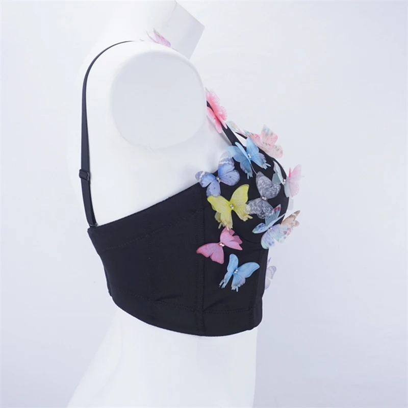 فراشة هيكل السمكة عطلة نمط بوستير الظهر مثير الرسن الصدرية الأشرطة قابل للتعديل الخصر رقيقة حار فتاة تانك القمم