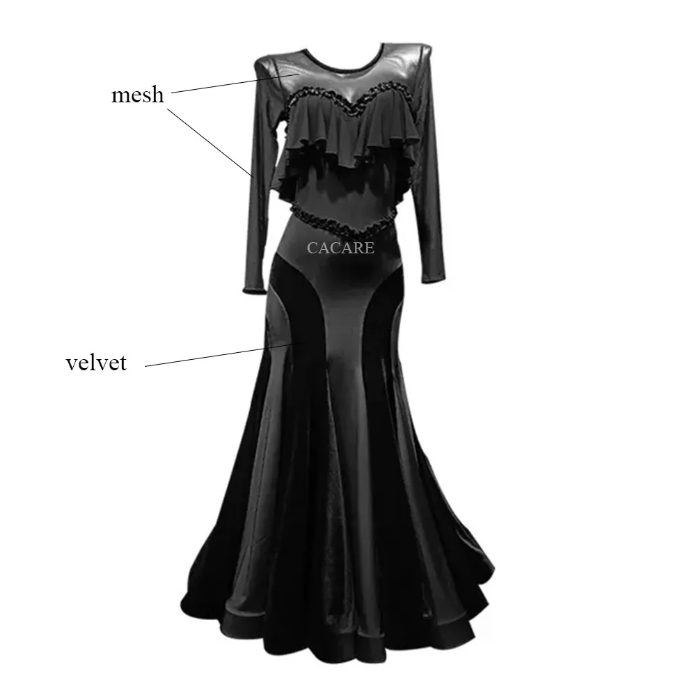 Dance Wear Stand Ballroom Dress Clothes Waltz Dance Dress Adult Modern Urban Dance Stage Costume Women Clothing Flamenco D1213