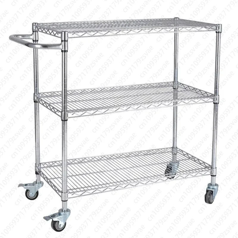 Heavy-duty Stainless Steel Industrial Anti-static Storage Tool Rack Four-wheel Platform 200 Kg
