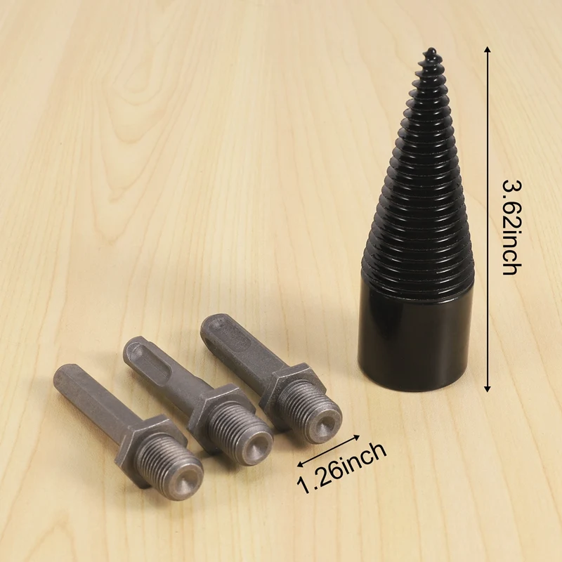 Wood Splitter Drill Bit Wood Splitter Drill Bit Drill Portable Wood Cutting Tool For Hand Drill Rod, 32Mm