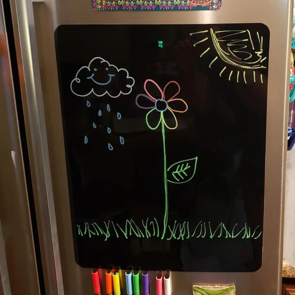 School Chalkboard PET Blackboard Stickers Magnetic Schedule Magnetic Drawing Board Black Removable Gifts