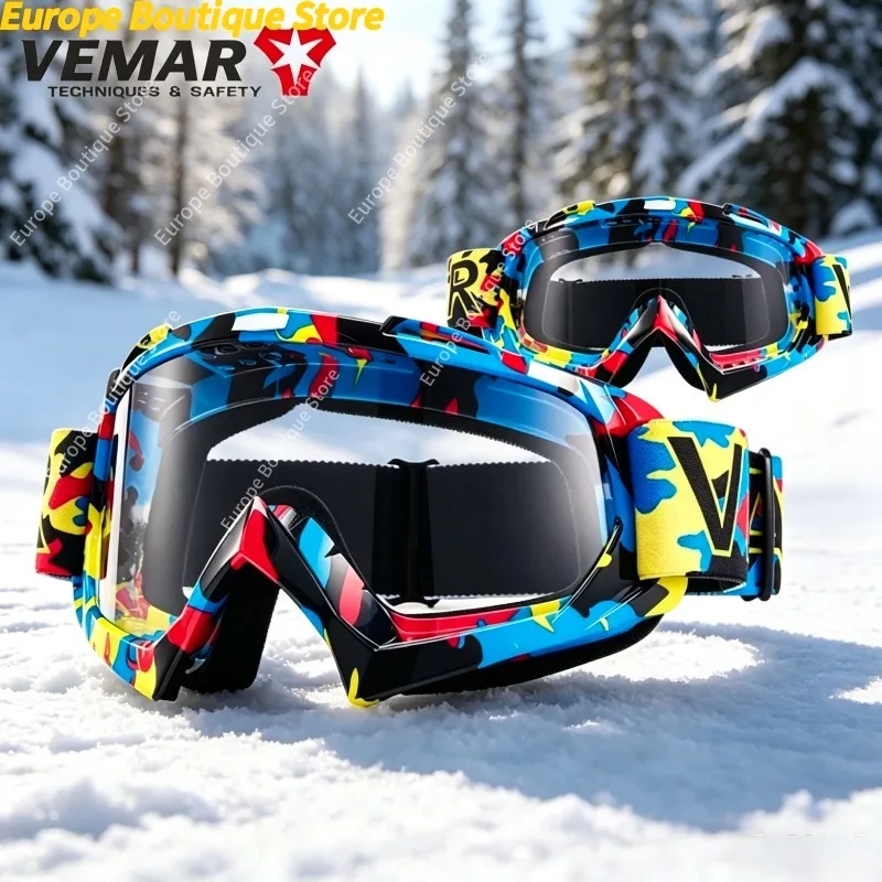 

Motocross Off Road Ski VEMAR Anti Fog Motorcycle Goggles Riding Eyewear Outdoor Biker Protective Gear