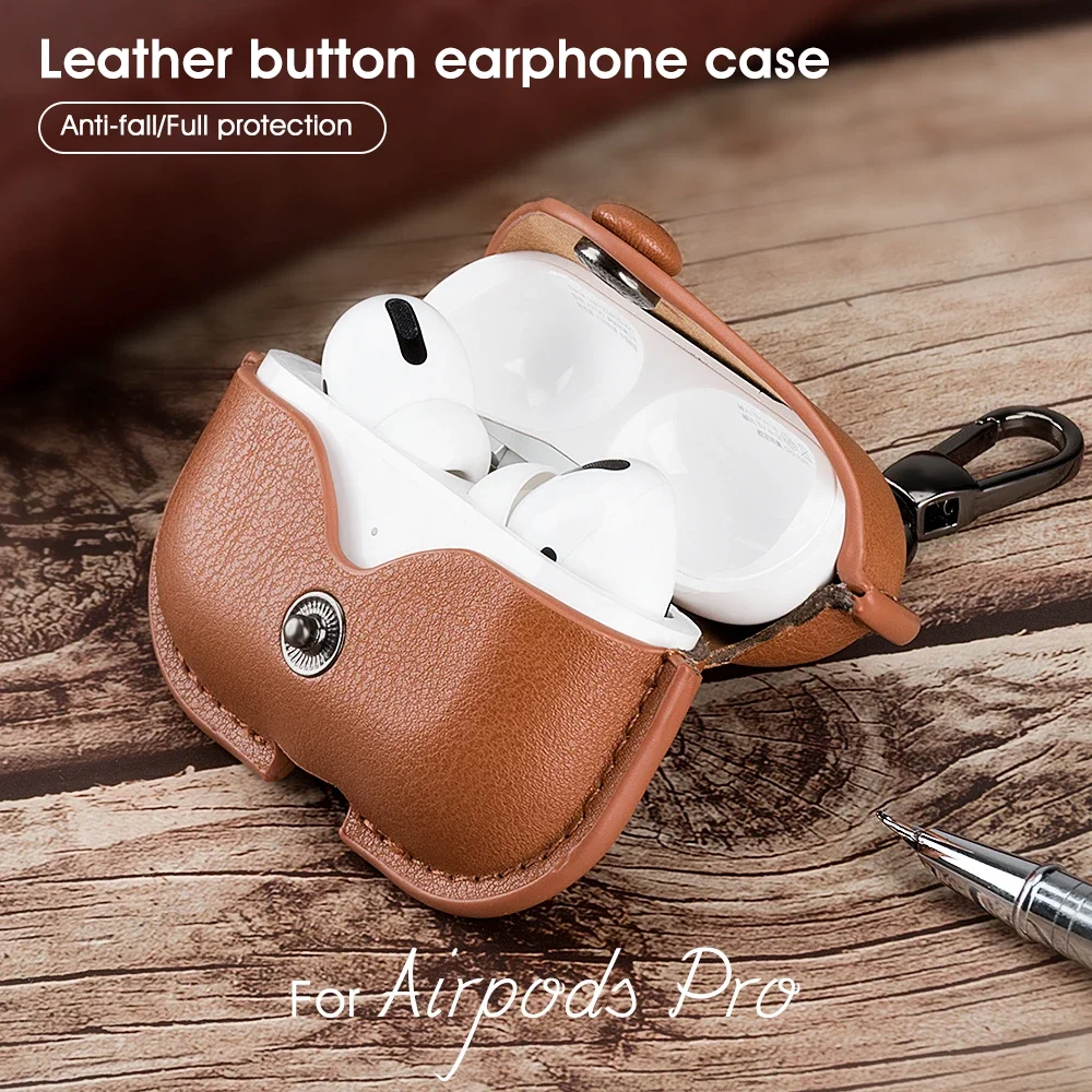 Protective Cover for Apple Airpods 3 2 1 Charging Leather Bluetooth Wireless Earphone Case for AirPods Pro Case with Hook 2025