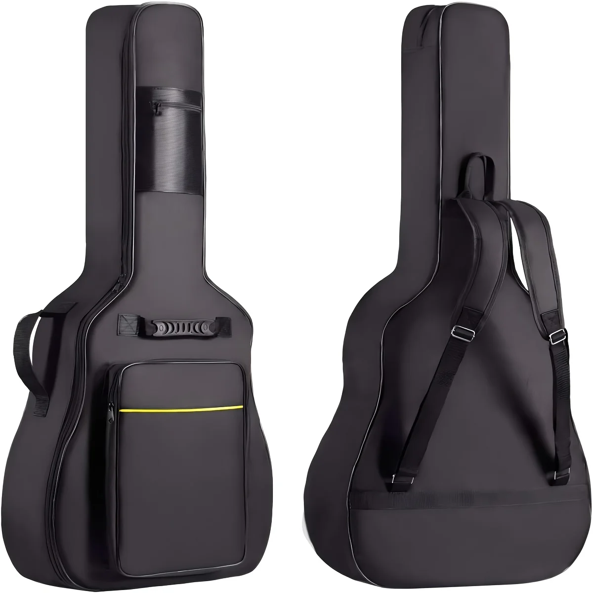 41-Inch Acoustic Guitar Case with 600 Oxford Gig Bag, Heavy-Duty Padding & Dual Adjustable Shoulder Strap - Backpack Compatible Guitar Carrier with Back Hanger Loop (Fits Full-Size Guitars)