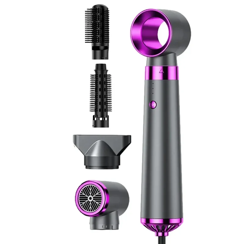 

B15C Многофункциональный фен 5 в 1, расческа с горячим воздухом, автоматическая плойка, расческа для прямых волос, фен, стильный инструмент, быстросохнущий, США Plu