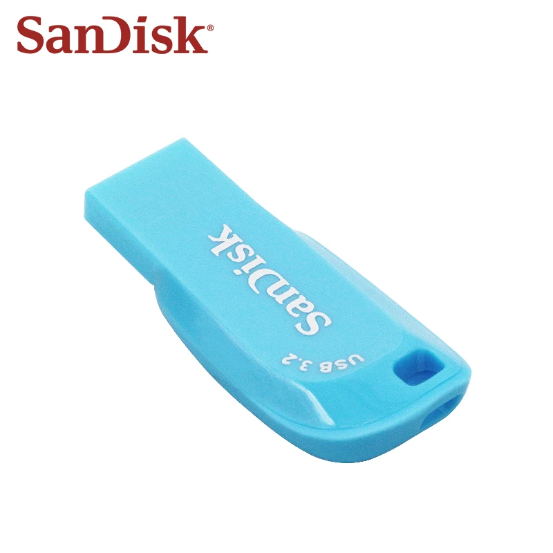 SanDisk 울트라 시프트 플래시 메모리 스틱, USB 3.2 Gen1, 블루 128GB, 64GB, 32GB, 최대 100 mb/s, Ped 드라이브, 고속 Udisk, CZ410