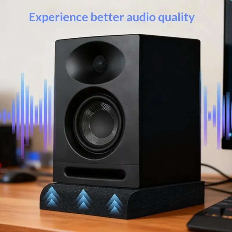 1Set 30x20x4.5cm High Density Acoustic Isolation Foam Pads Studio Monitor Speaker Isolator Pads Soundproof Panels