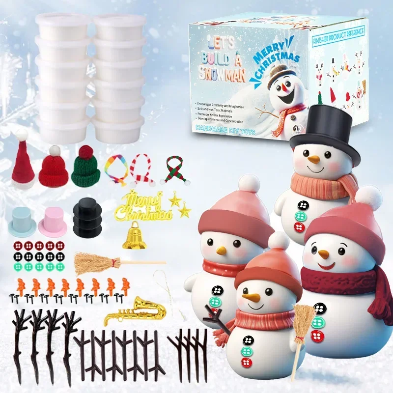

Christmas Snowman Ornament Set of 12 Pieces DIY Christmas Snowman Set, Cute Snowman Christmas Decoration New Year Gift