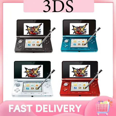 Consola de juegos 3DS Original restaurada, pantalla táctil de 3,5 pulgadas, juegos gratuitos para consola de juegos portátil Nintendo 3DS