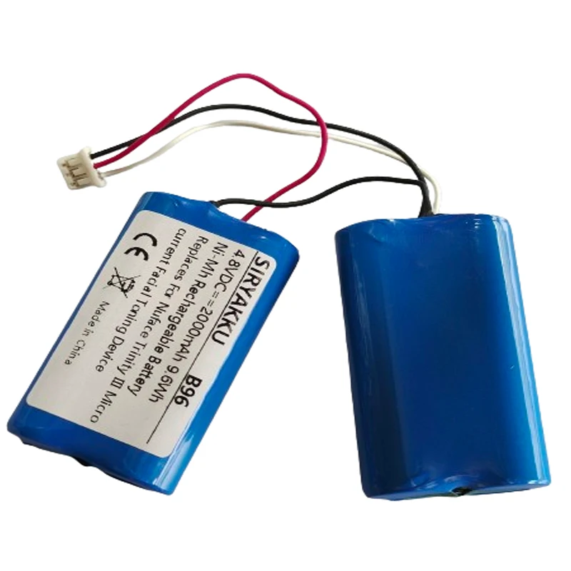 4.8V AA 2000mAh Ni-MH Battery For Nuface Microcurrent Facial Device Battery Pack 2+2 Combination 3-wire plug