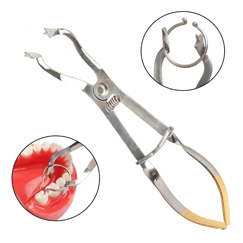 

1PCS Dental Forming Sheet Pliers Stainless Steel Orthodontic Forceps Clamping Ring Placement Pliers Dentist Tools Dental Pliers