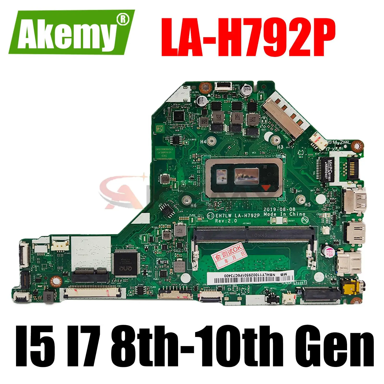 

LA-H792P для ACER Aspire A315-54 LA-H792P материнская плата для ноутбука i3 i5 i7 протестированная материнская плата для ноутбука