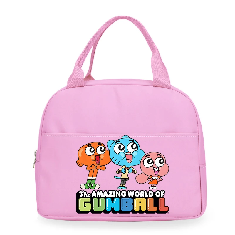 The Amazing World of Gumball Tote Thermal Lunch Box Bag Office Student Bento Storage Insulation Bags Lunch Bag for Kids Gifts